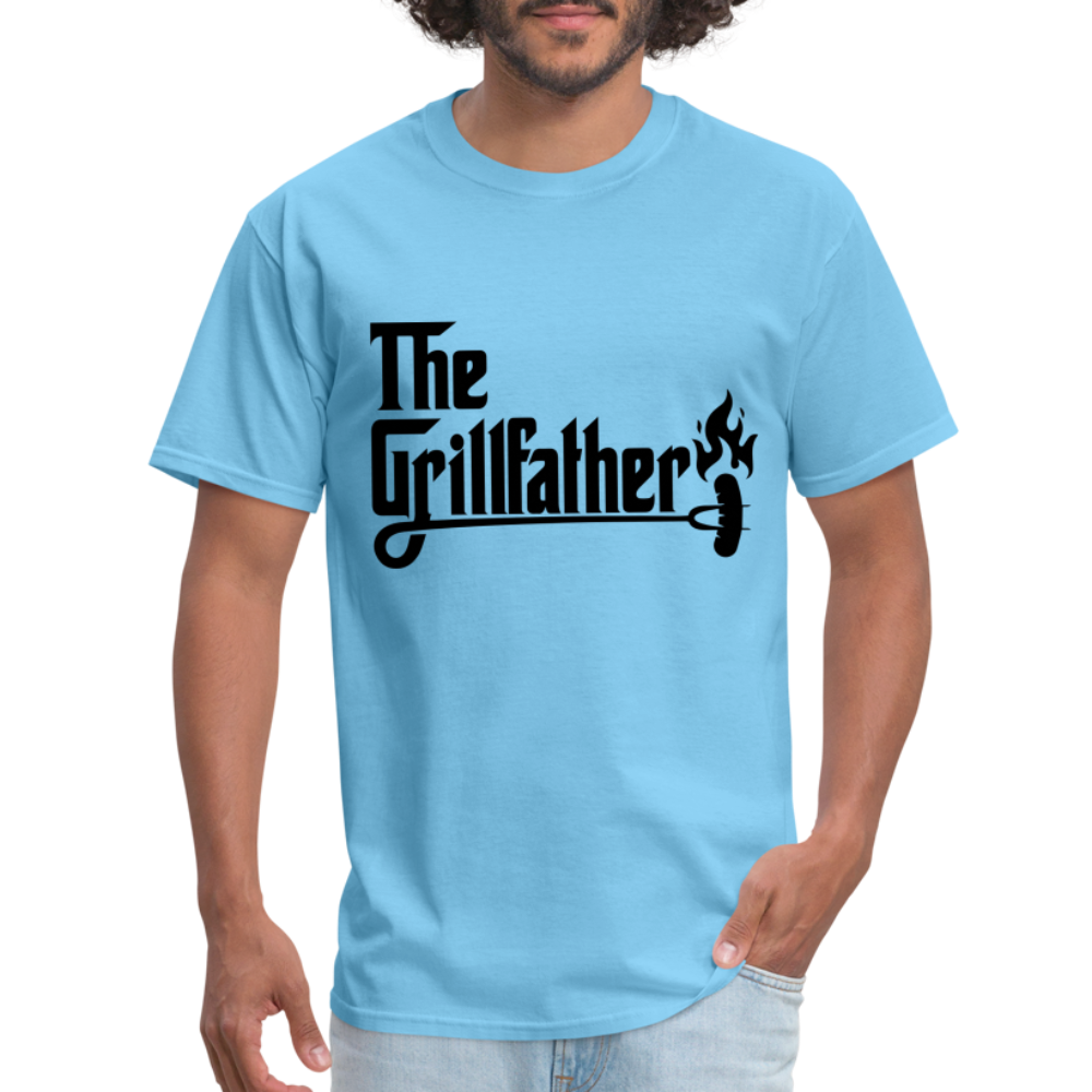 The Grillfather T-Shirt (BBQ Grilling Dad) - aquatic blue