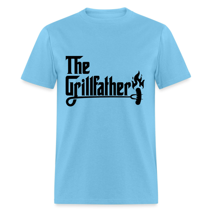 The Grillfather T-Shirt (BBQ Grilling Dad) - aquatic blue