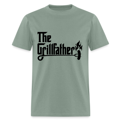 The Grillfather T-Shirt (BBQ Grilling Dad) - sage