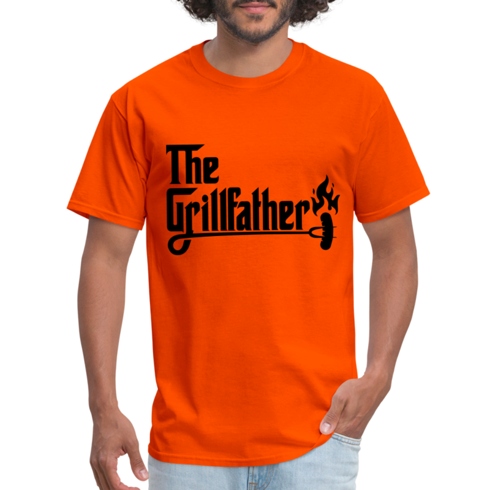 The Grillfather T-Shirt (BBQ Grilling Dad) - orange