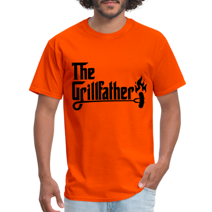 The Grillfather T-Shirt (BBQ Grilling Dad) - orange