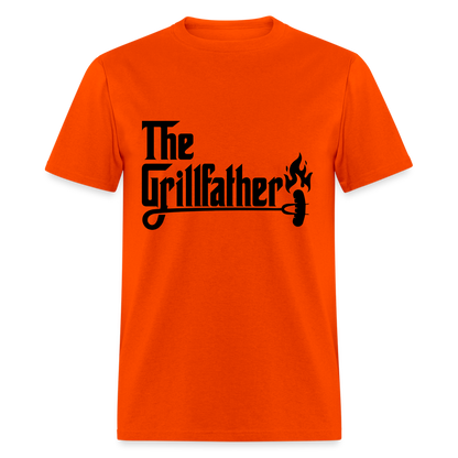 The Grillfather T-Shirt (BBQ Grilling Dad) - orange