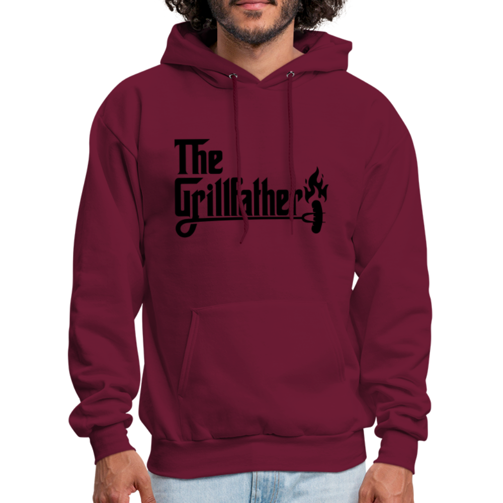 The Grillfather Hoodie (BBQ Grilling Dad) - burgundy