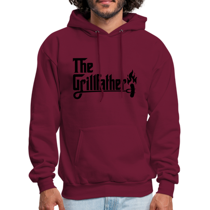 The Grillfather Hoodie (BBQ Grilling Dad) - burgundy