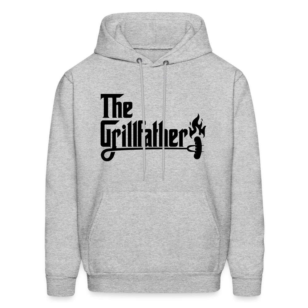 The Grillfather Hoodie (BBQ Grilling Dad) - heather gray