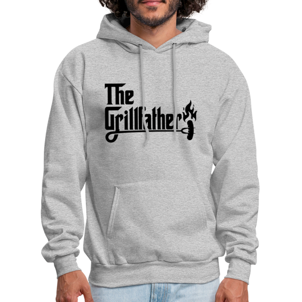 The Grillfather Hoodie (BBQ Grilling Dad) - heather gray