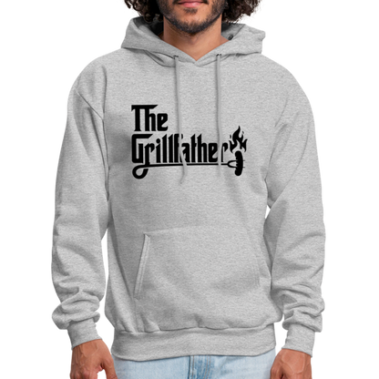 The Grillfather Hoodie (BBQ Grilling Dad) - heather gray