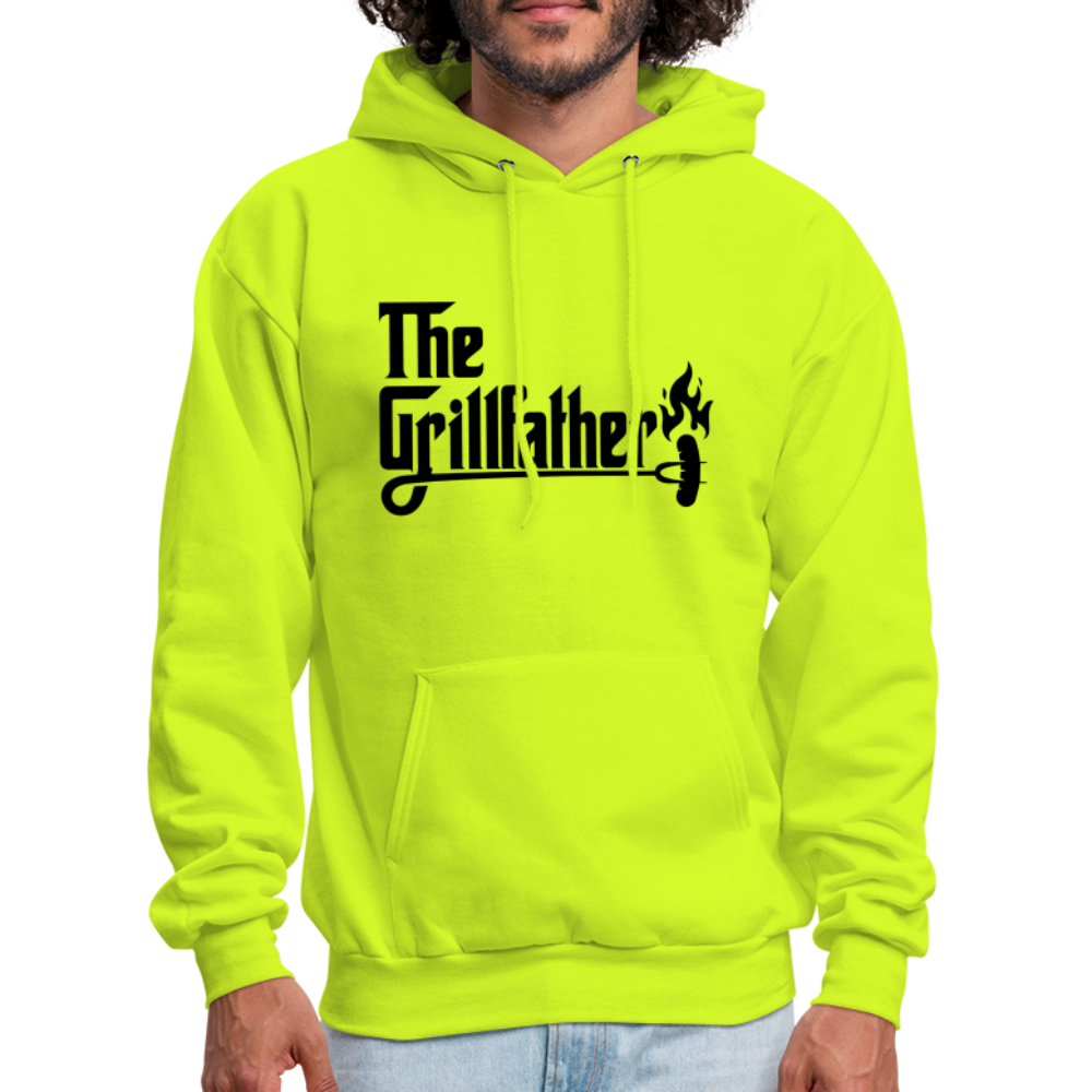 The Grillfather Hoodie (BBQ Grilling Dad) - safety green