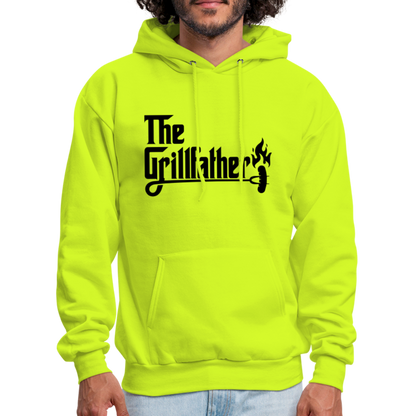 The Grillfather Hoodie (BBQ Grilling Dad) - safety green