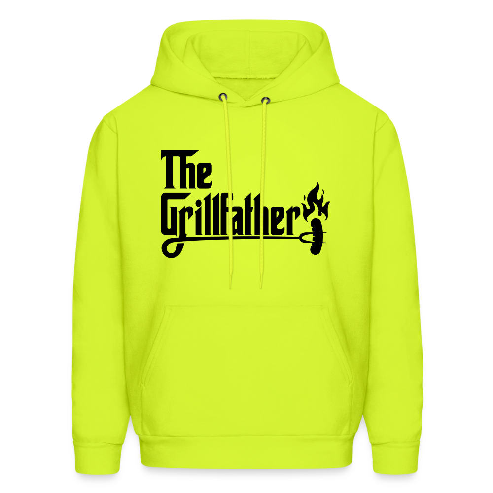 The Grillfather Hoodie (BBQ Grilling Dad) - safety green