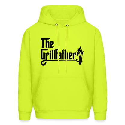 The Grillfather Hoodie (BBQ Grilling Dad) - safety green