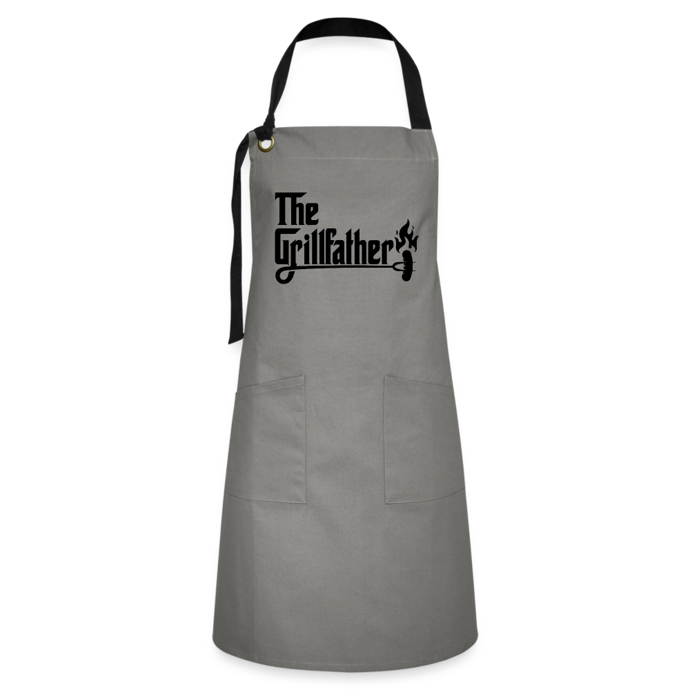 The Grillfather Artisan Apron (BBQ Grilling Dad) - gray/black