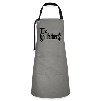 The Grillfather Artisan Apron (BBQ Grilling Dad) - gray/black