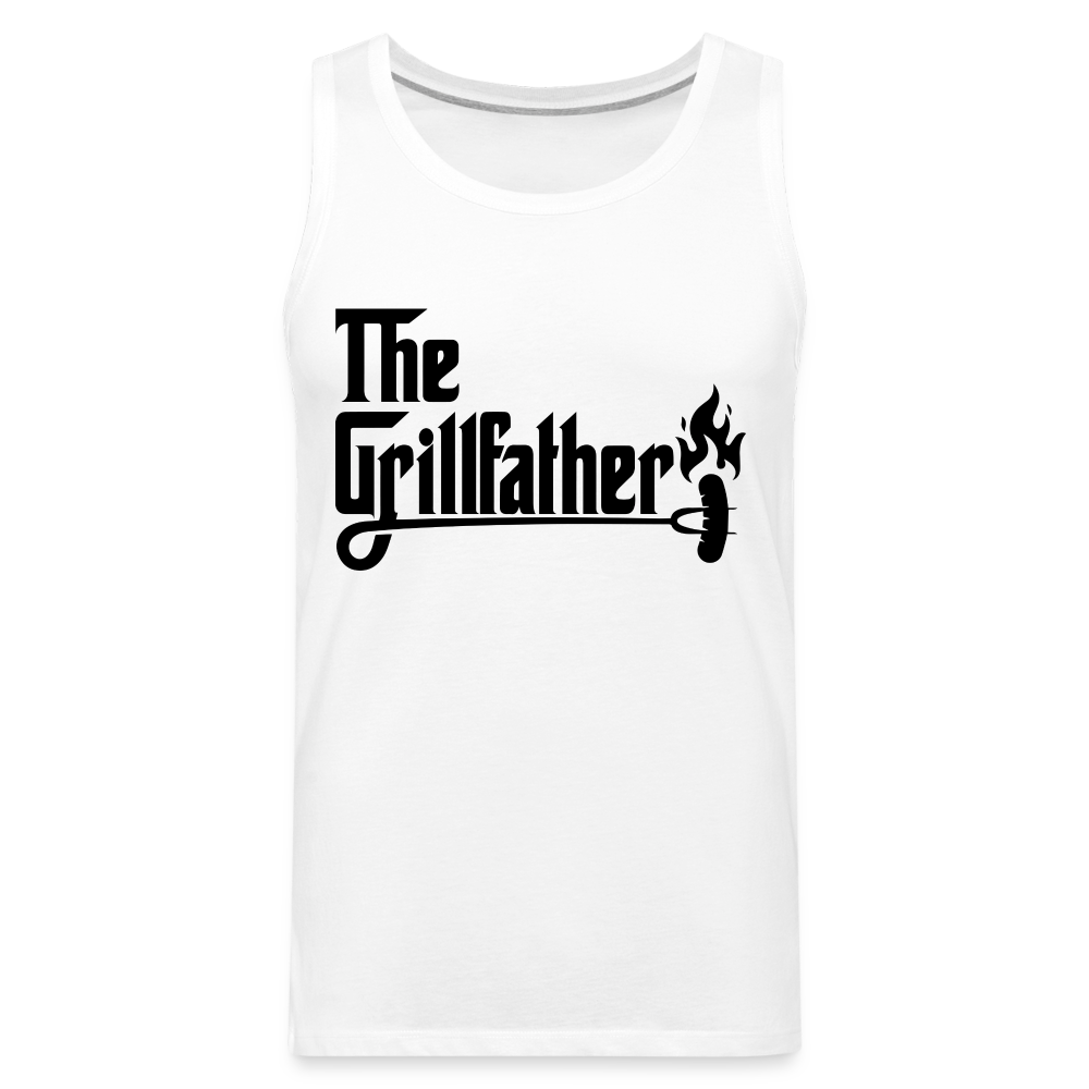 The Grillfather Men’s Premium Tank Top (BBQ Grilling Dad) - white