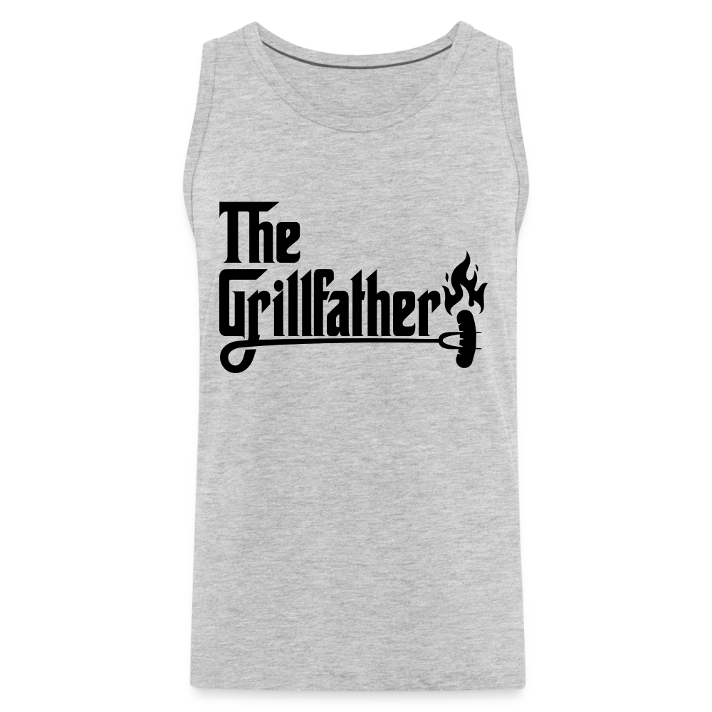 The Grillfather Men’s Premium Tank Top (BBQ Grilling Dad) - heather gray