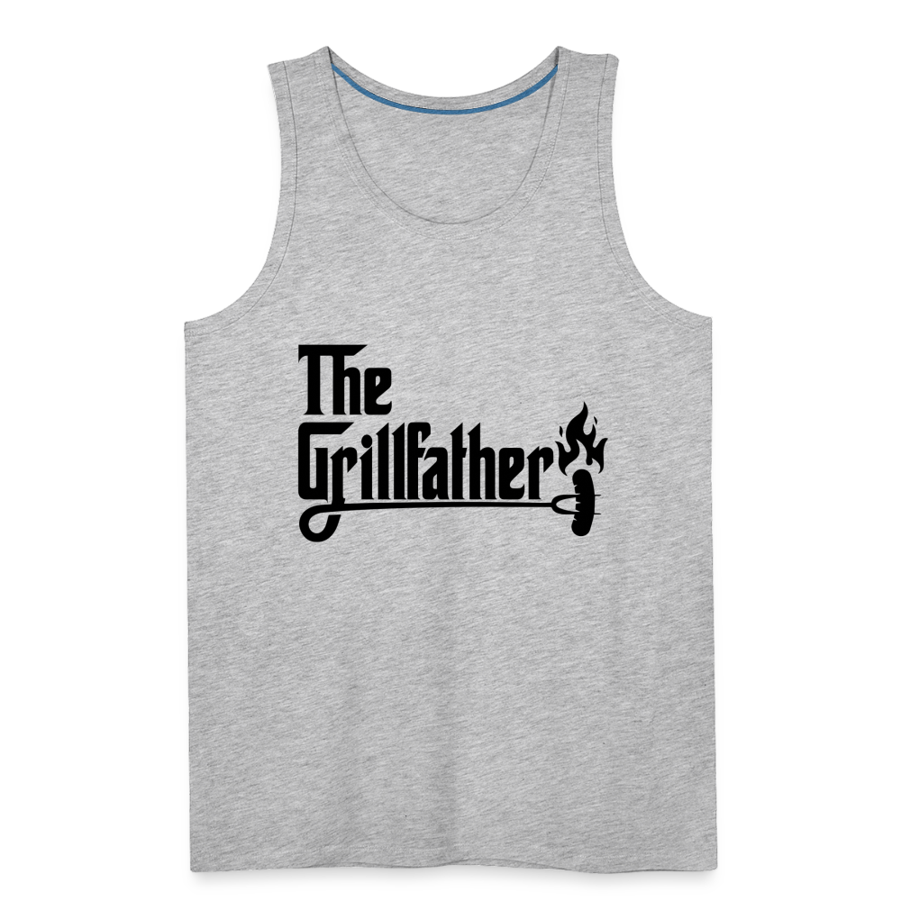 The Grillfather Men’s Premium Tank Top (BBQ Grilling Dad) - heather gray