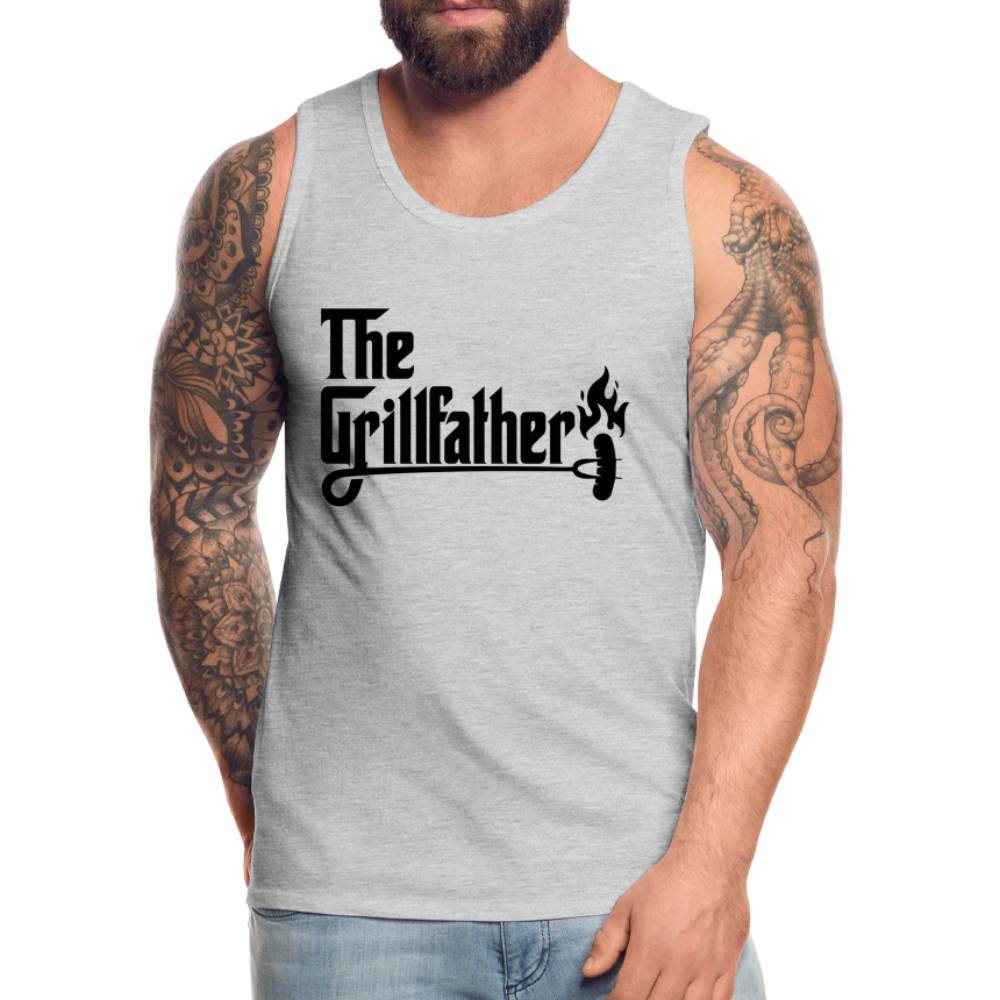 The Grillfather Men’s Premium Tank Top (BBQ Grilling Dad) - heather gray