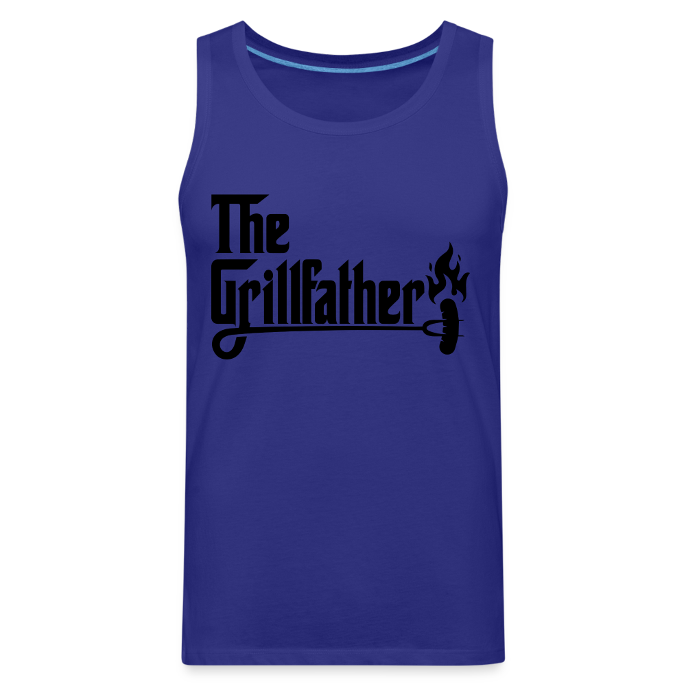 The Grillfather Men’s Premium Tank Top (BBQ Grilling Dad) - royal blue