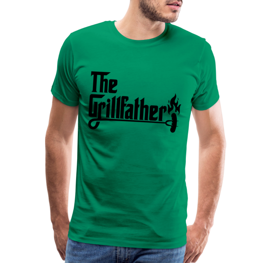 The Grillfather Men's Premium T-Shirt (BBQ Grilling Dad) - kelly green