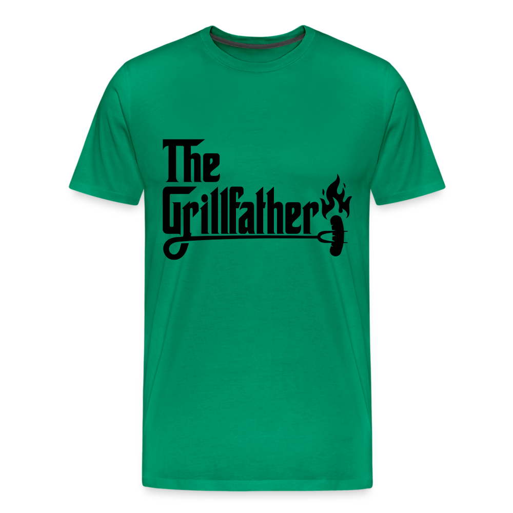 The Grillfather Men's Premium T-Shirt (BBQ Grilling Dad) - kelly green