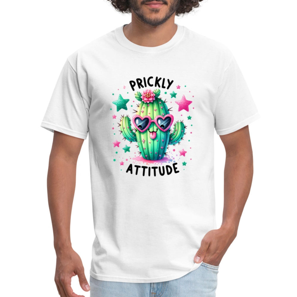 Prickly Attitude T-Shirt (Cactus) - white