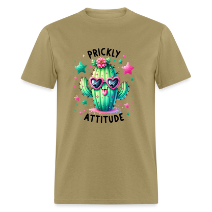 Prickly Attitude T-Shirt (Cactus) - khaki