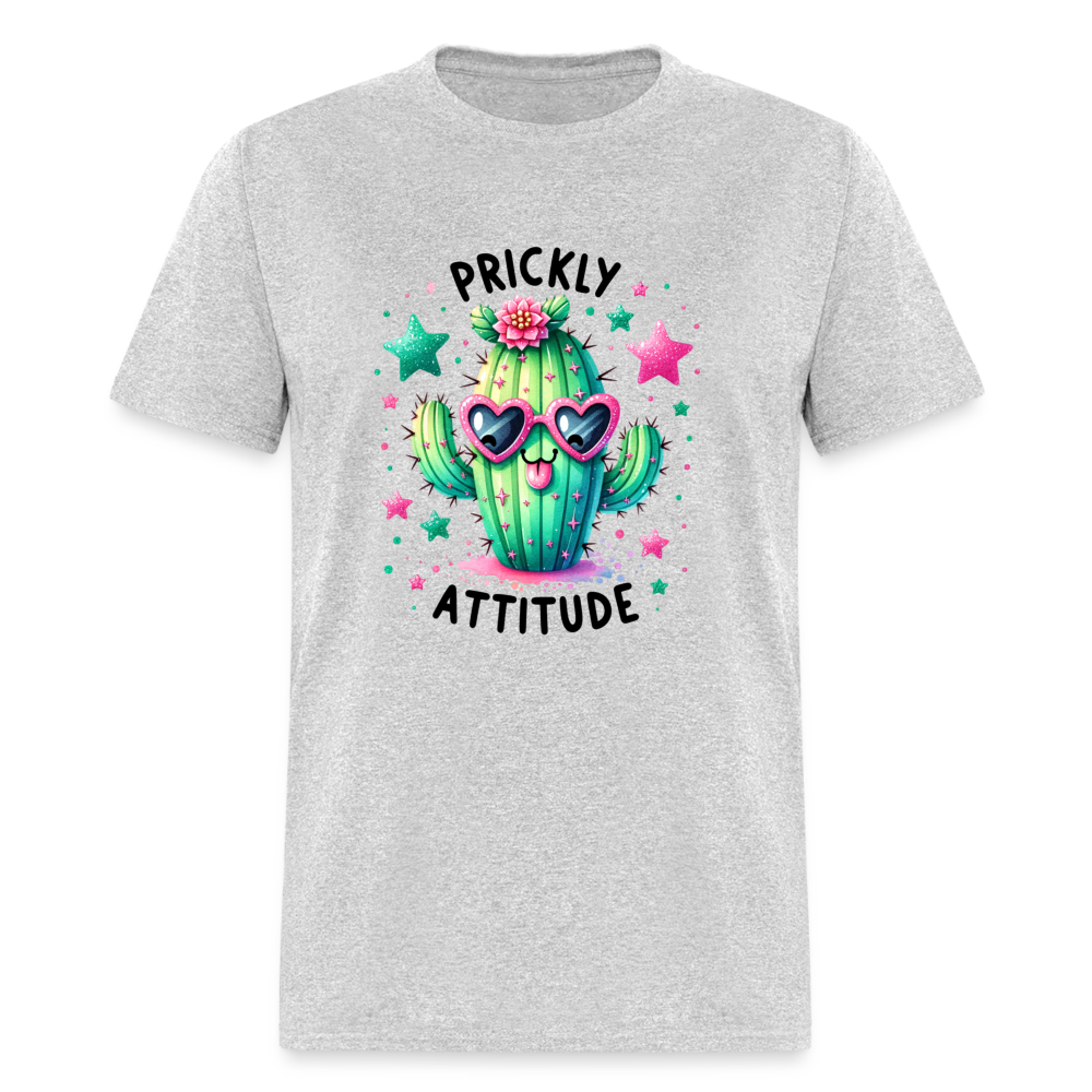 Prickly Attitude T-Shirt (Cactus) - heather gray