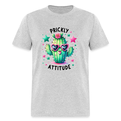 Prickly Attitude T-Shirt (Cactus) - heather gray