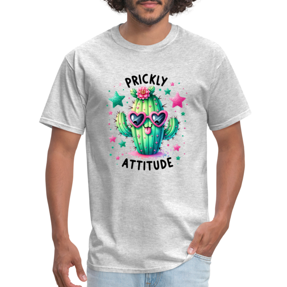 Prickly Attitude T-Shirt (Cactus) - heather gray