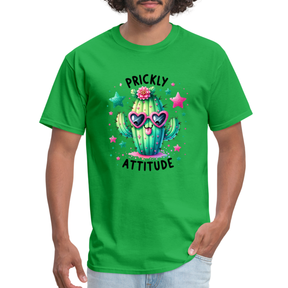 Prickly Attitude T-Shirt (Cactus) - bright green