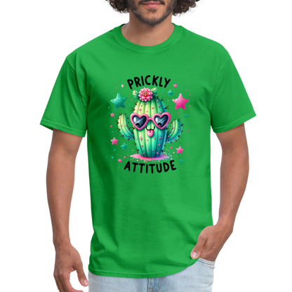 Prickly Attitude T-Shirt (Cactus) - bright green