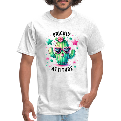 Prickly Attitude T-Shirt (Cactus) - light heather gray