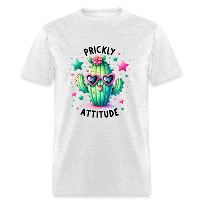 Prickly Attitude T-Shirt (Cactus) - light heather gray