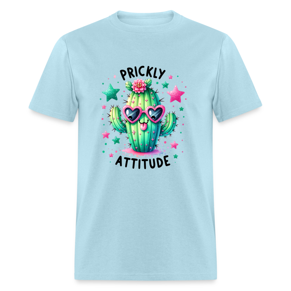 Prickly Attitude T-Shirt (Cactus) - powder blue