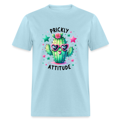 Prickly Attitude T-Shirt (Cactus) - powder blue