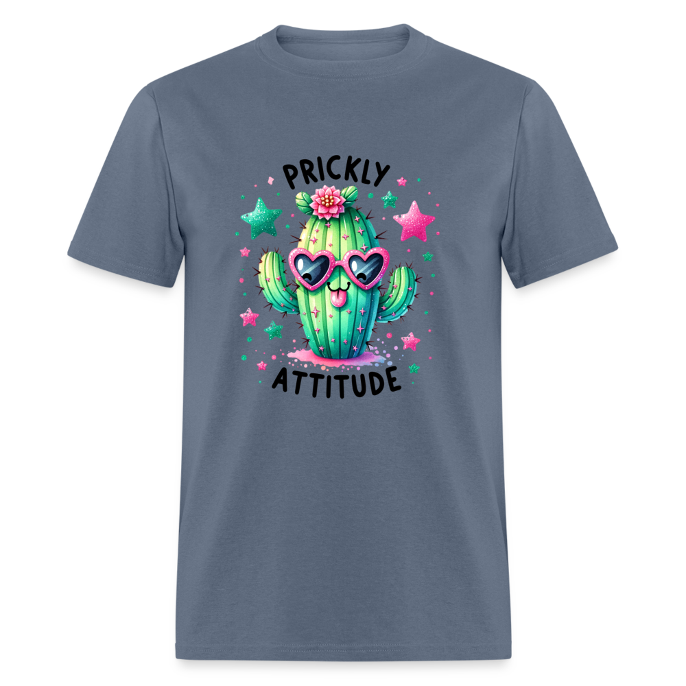 Prickly Attitude T-Shirt (Cactus) - denim