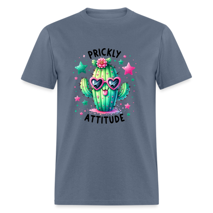 Prickly Attitude T-Shirt (Cactus) - denim