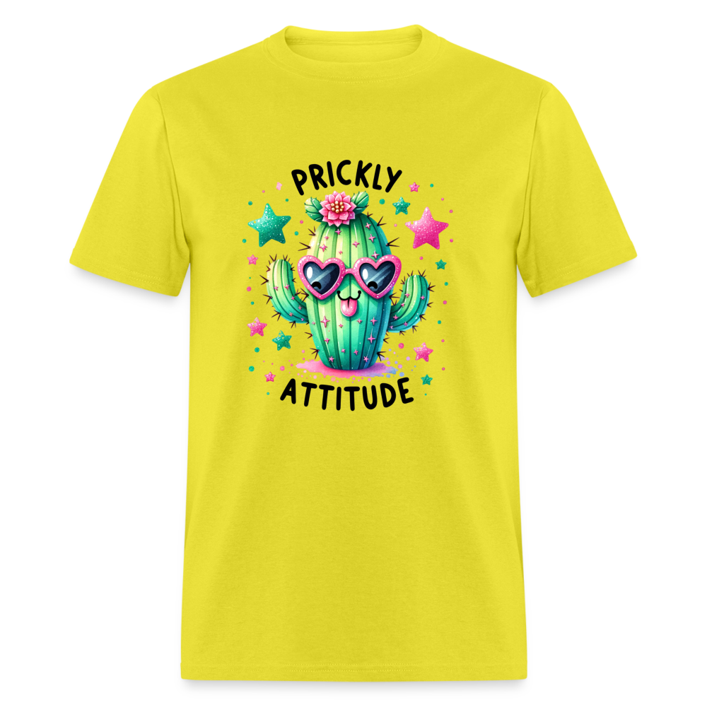 Prickly Attitude T-Shirt (Cactus) - yellow