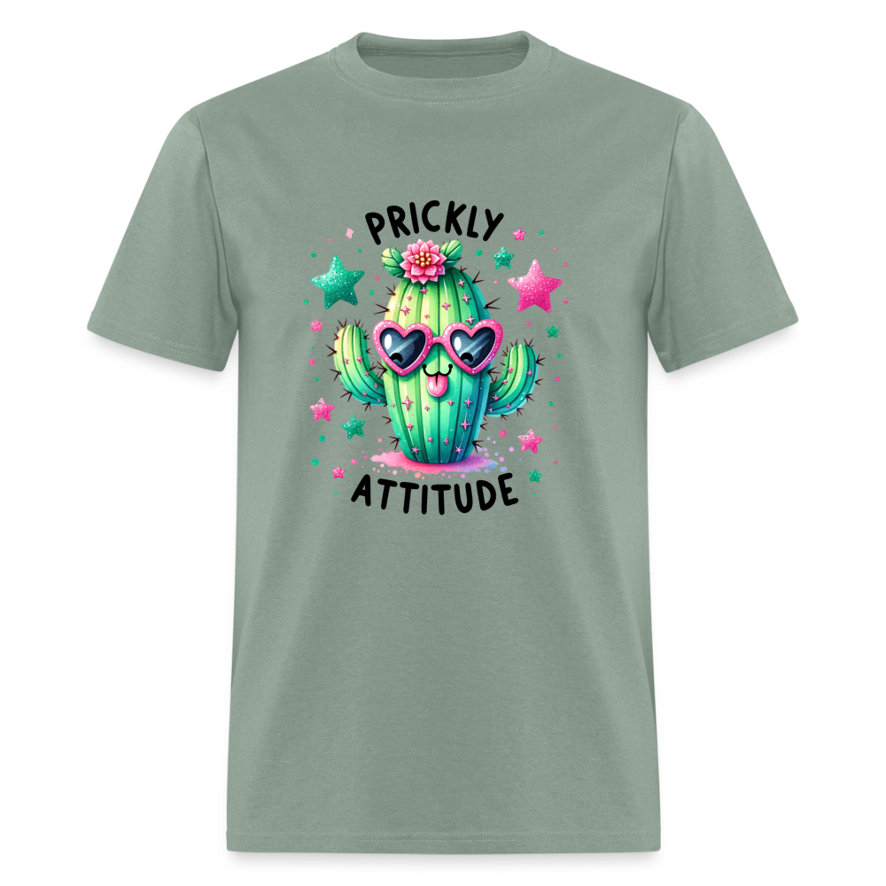 Prickly Attitude T-Shirt (Cactus) - sage