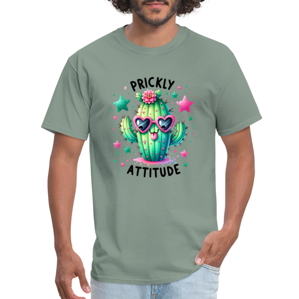 Prickly Attitude T-Shirt (Cactus) - sage