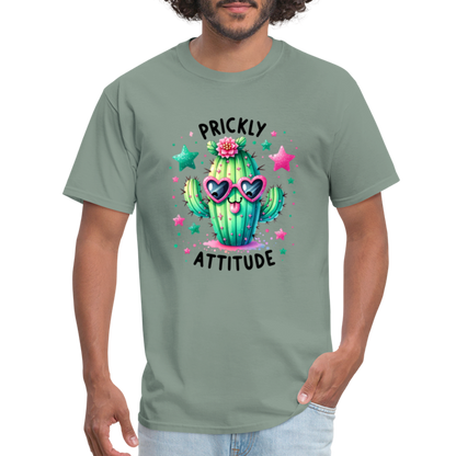 Prickly Attitude T-Shirt (Cactus) - sage