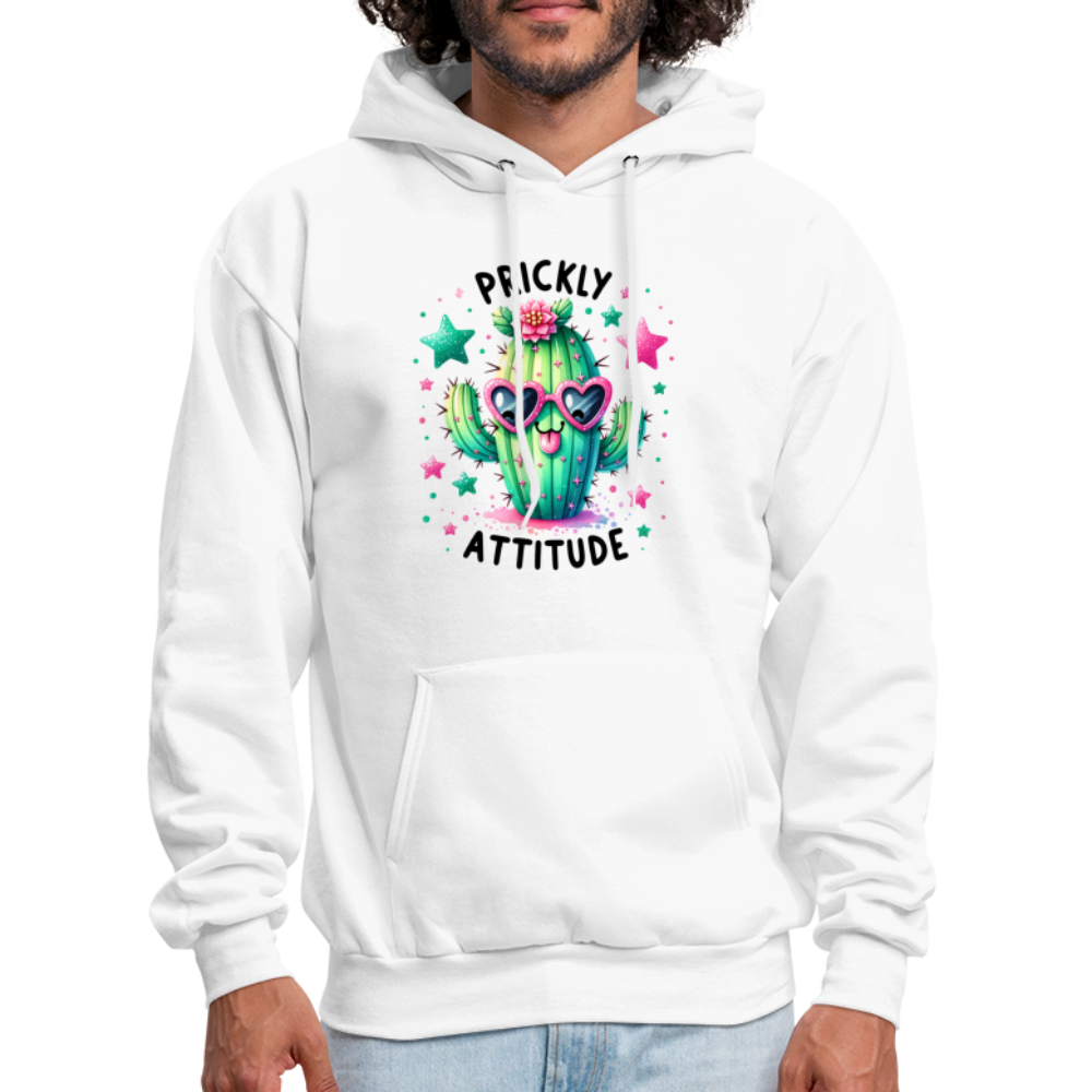 Prickly Attitude Hoodie (Cactus) - white