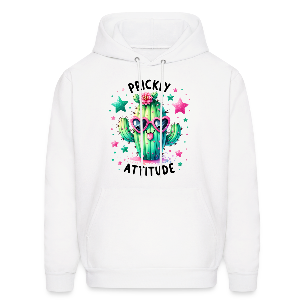 Prickly Attitude Hoodie (Cactus) - white