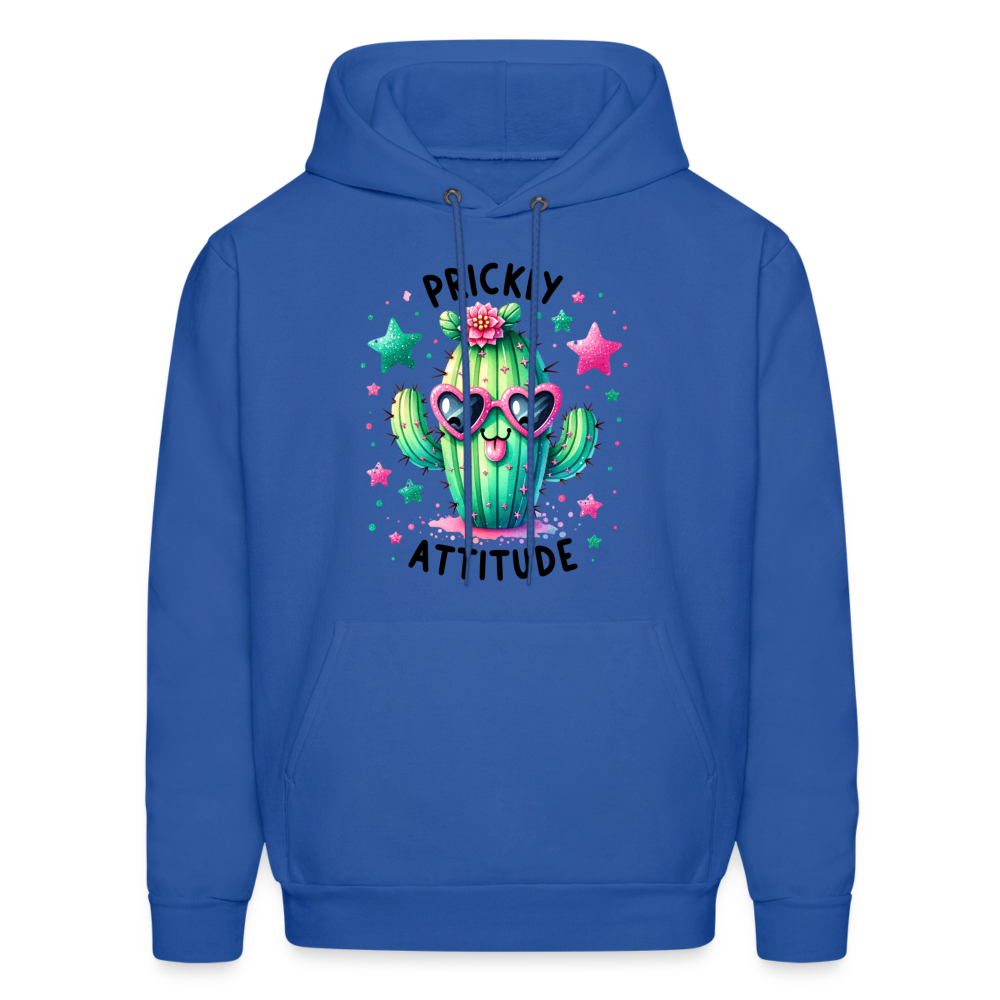 Prickly Attitude Hoodie (Cactus) - royal blue