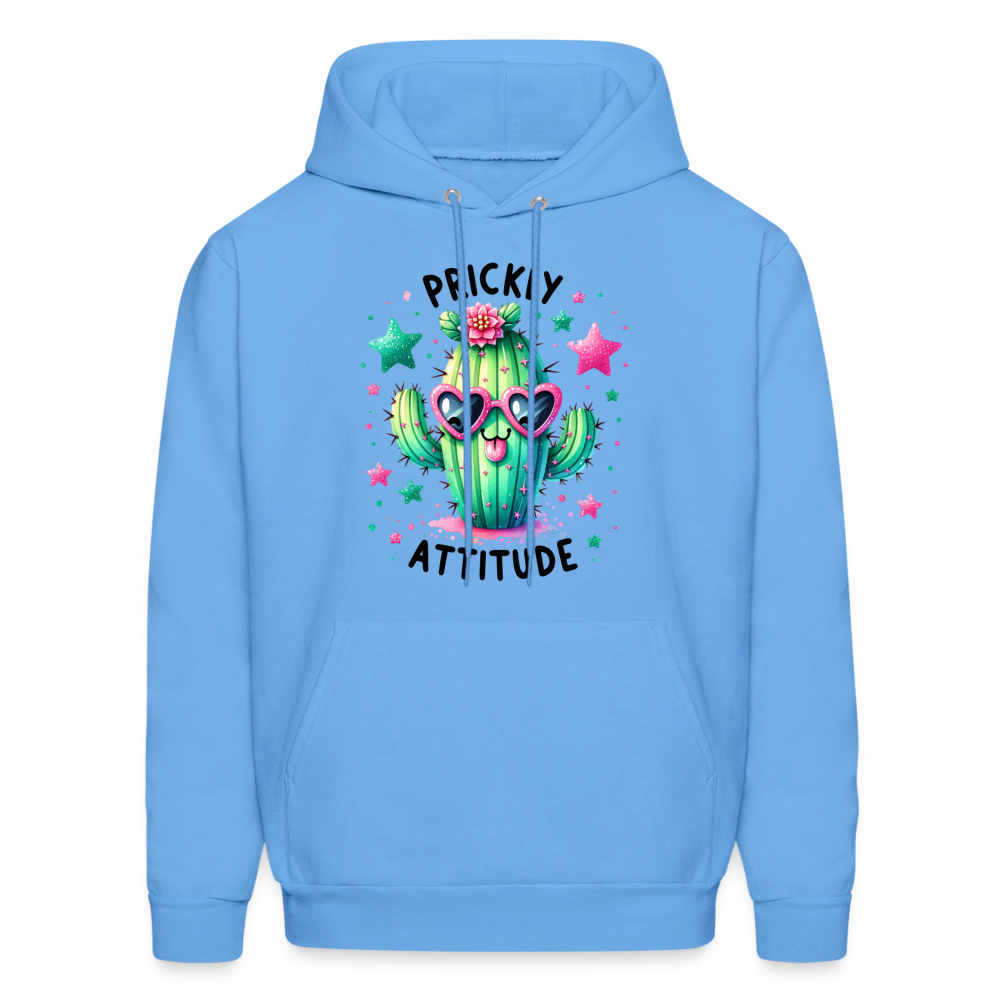 Prickly Attitude Hoodie (Cactus) - carolina blue