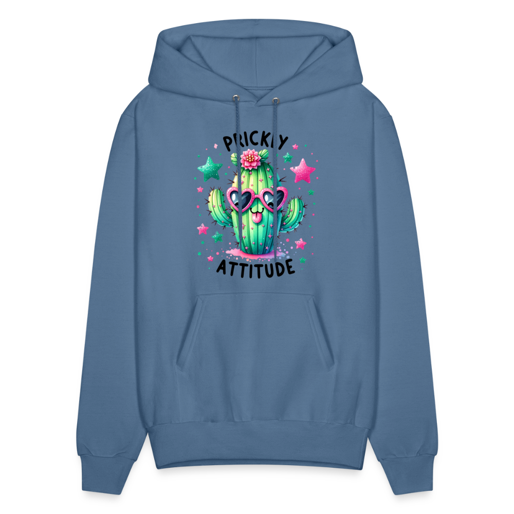 Prickly Attitude Hoodie (Cactus) - denim blue