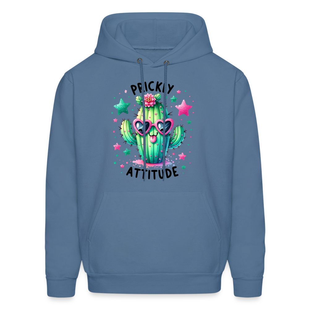 Prickly Attitude Hoodie (Cactus) - denim blue