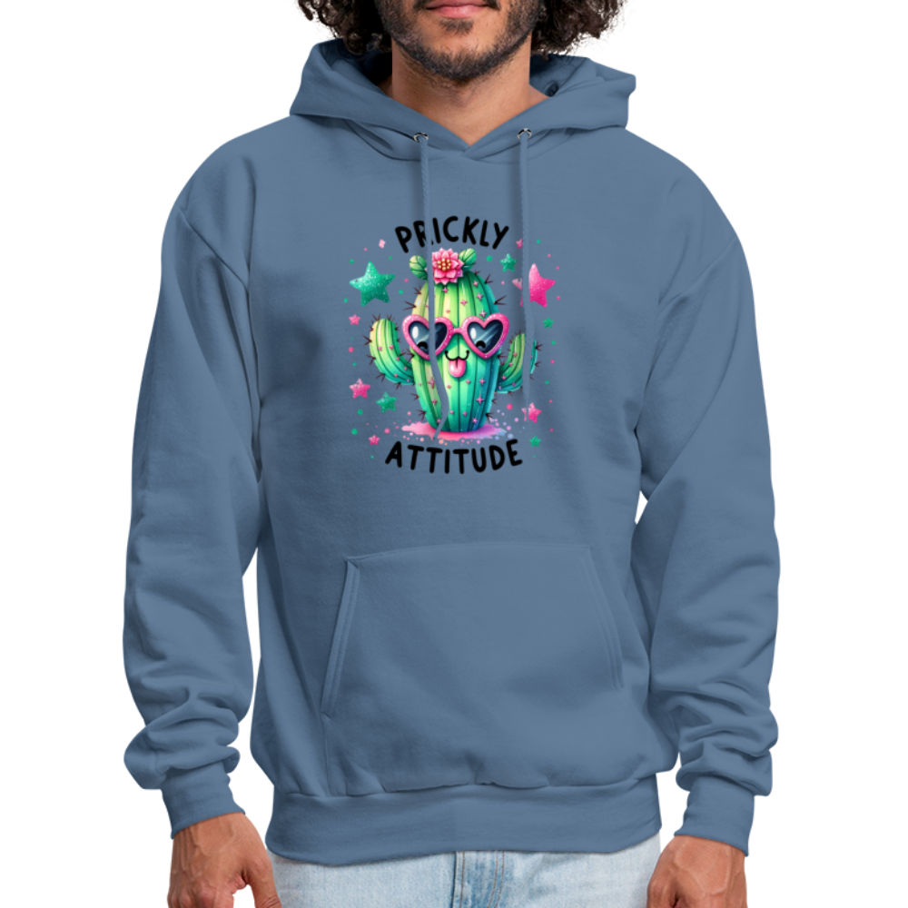 Prickly Attitude Hoodie (Cactus) - denim blue