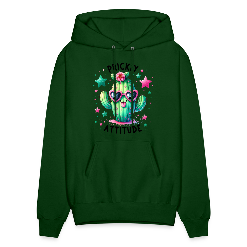 Prickly Attitude Hoodie (Cactus) - forest green