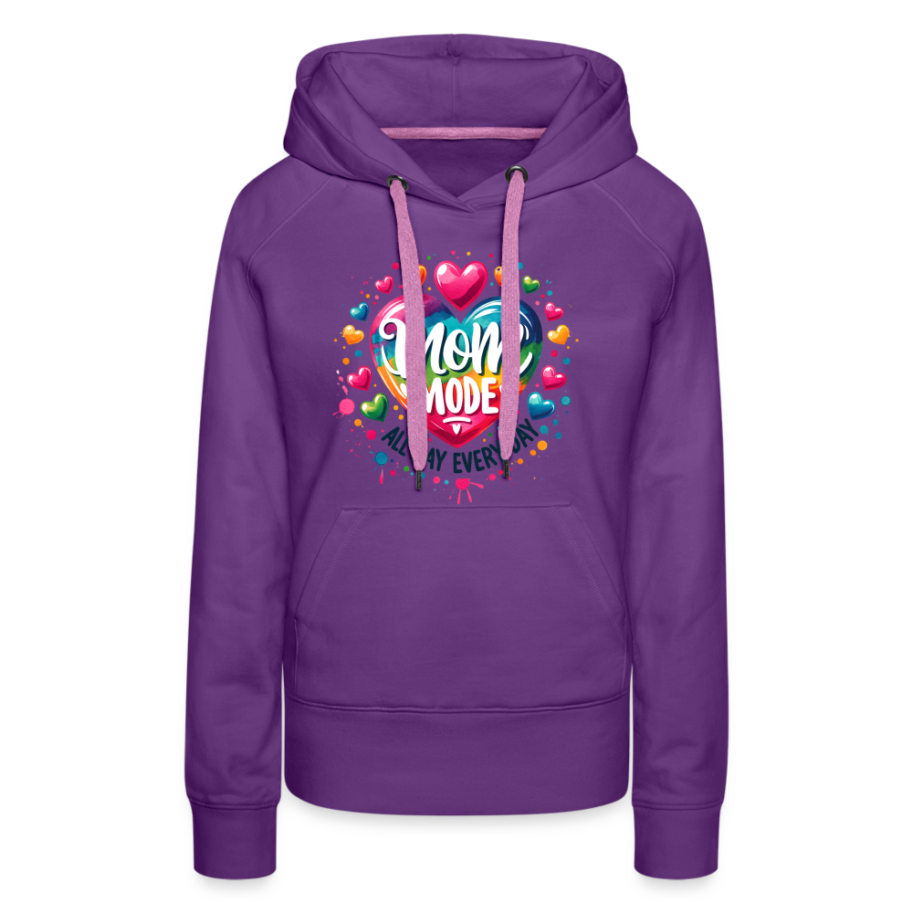 Mom Mode All Day Every Day Women’s Premium Hoodie - purple 